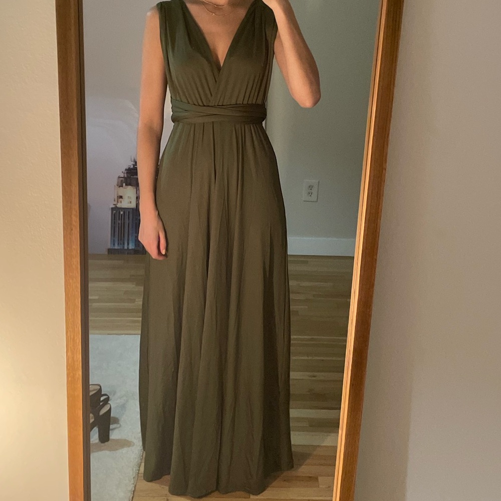 Bridesmaid Green Maxi Dress size S
